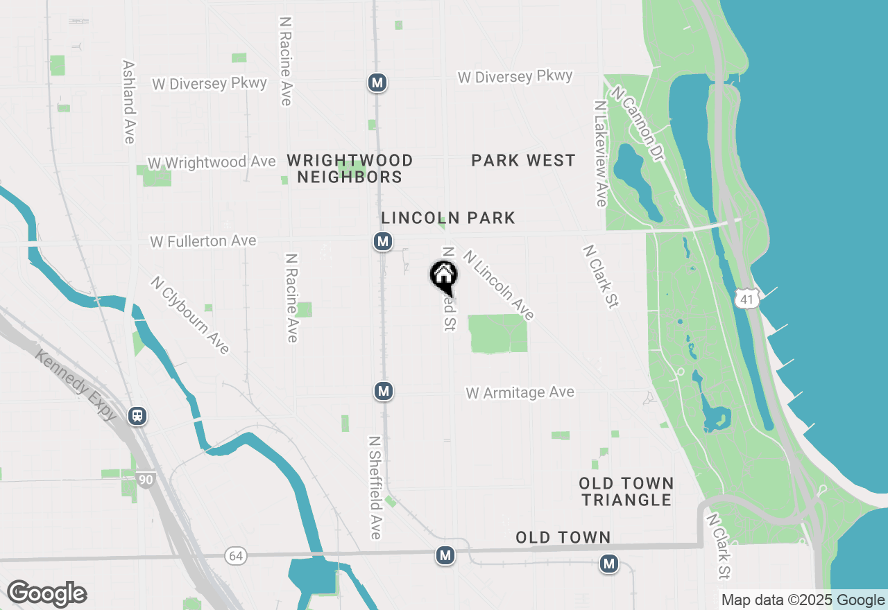 Map of 2212 N Halsted Street #3, Chicago, IL 60614