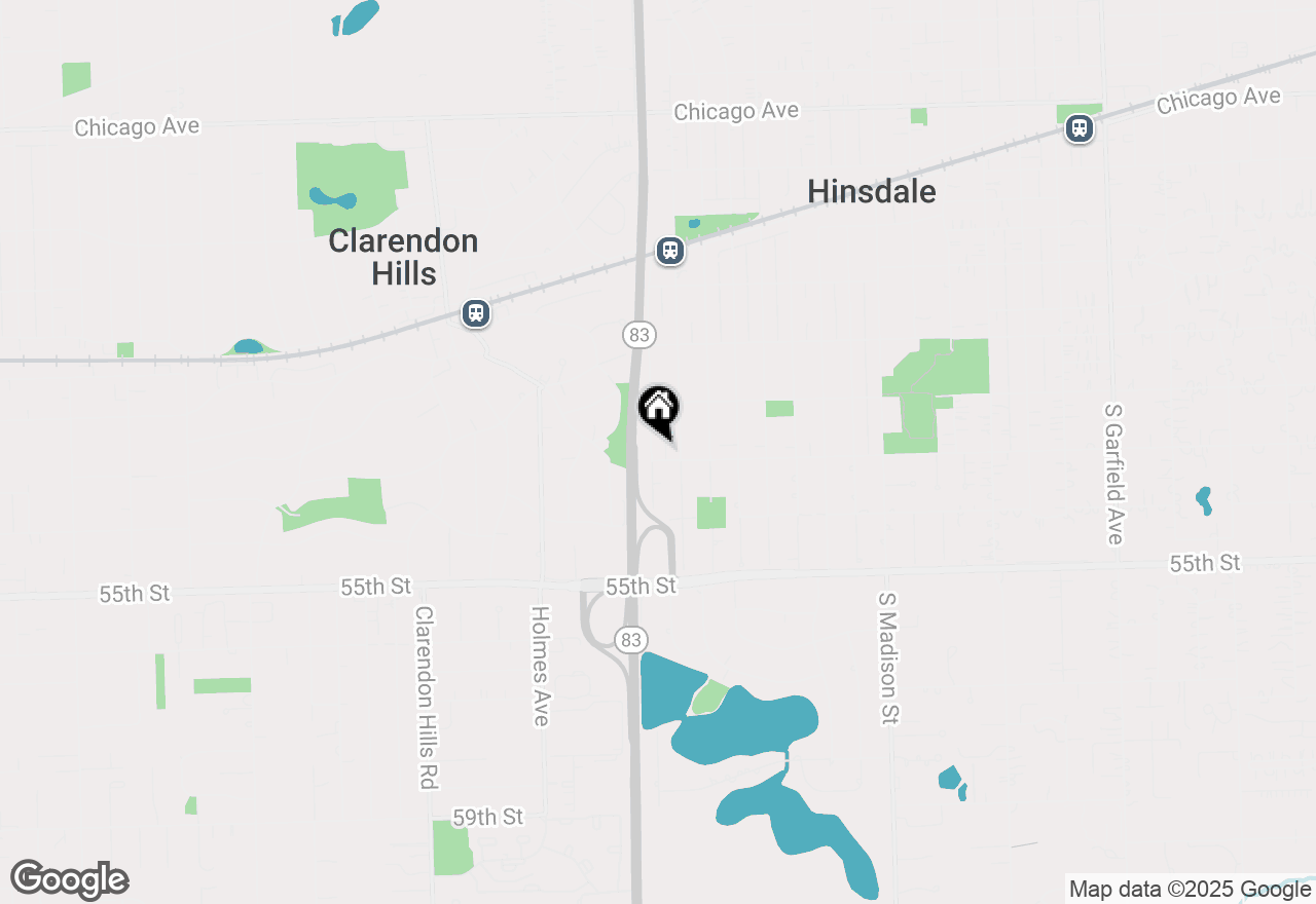 Map of 741 S Jackson Street, Hinsdale, IL 60521