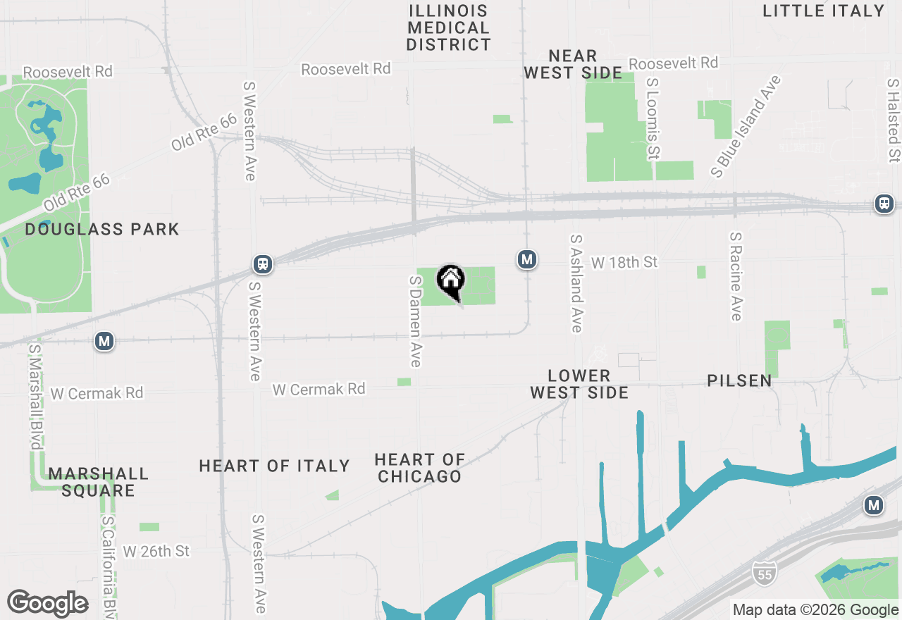 Map of 1905 W 19th Street #GARDEN, Chicago, IL 60608