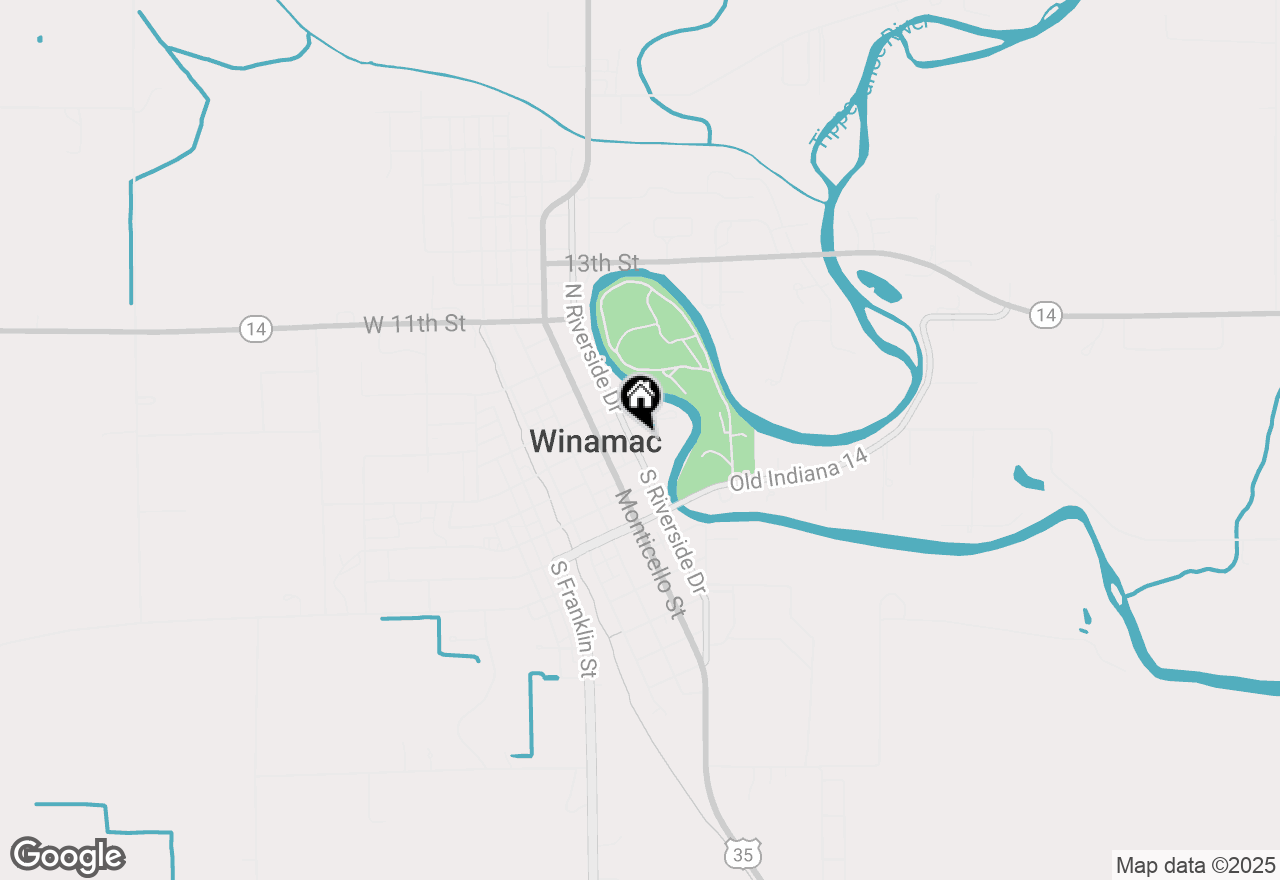 Map of 115 S Riverside Drive, Winamac, IN 46996