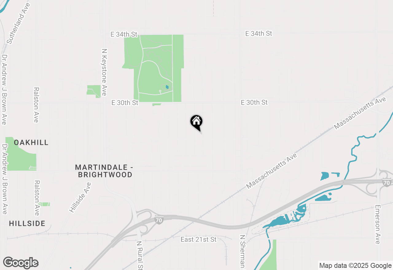 Map of 2818 Stuart Street, Indianapolis, IN 46218