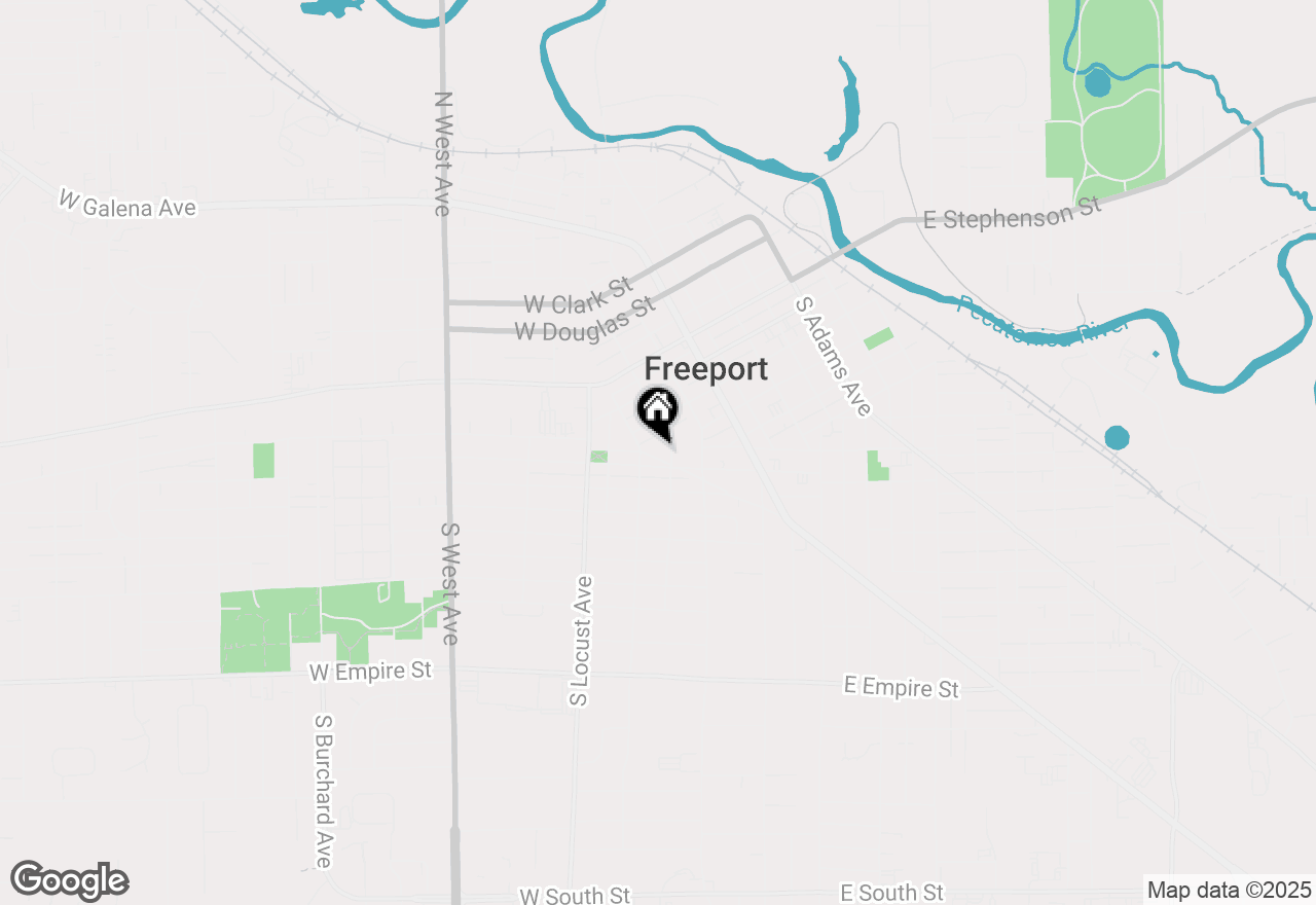 Map of 414 W Broadway Street, Freeport, IL 61032