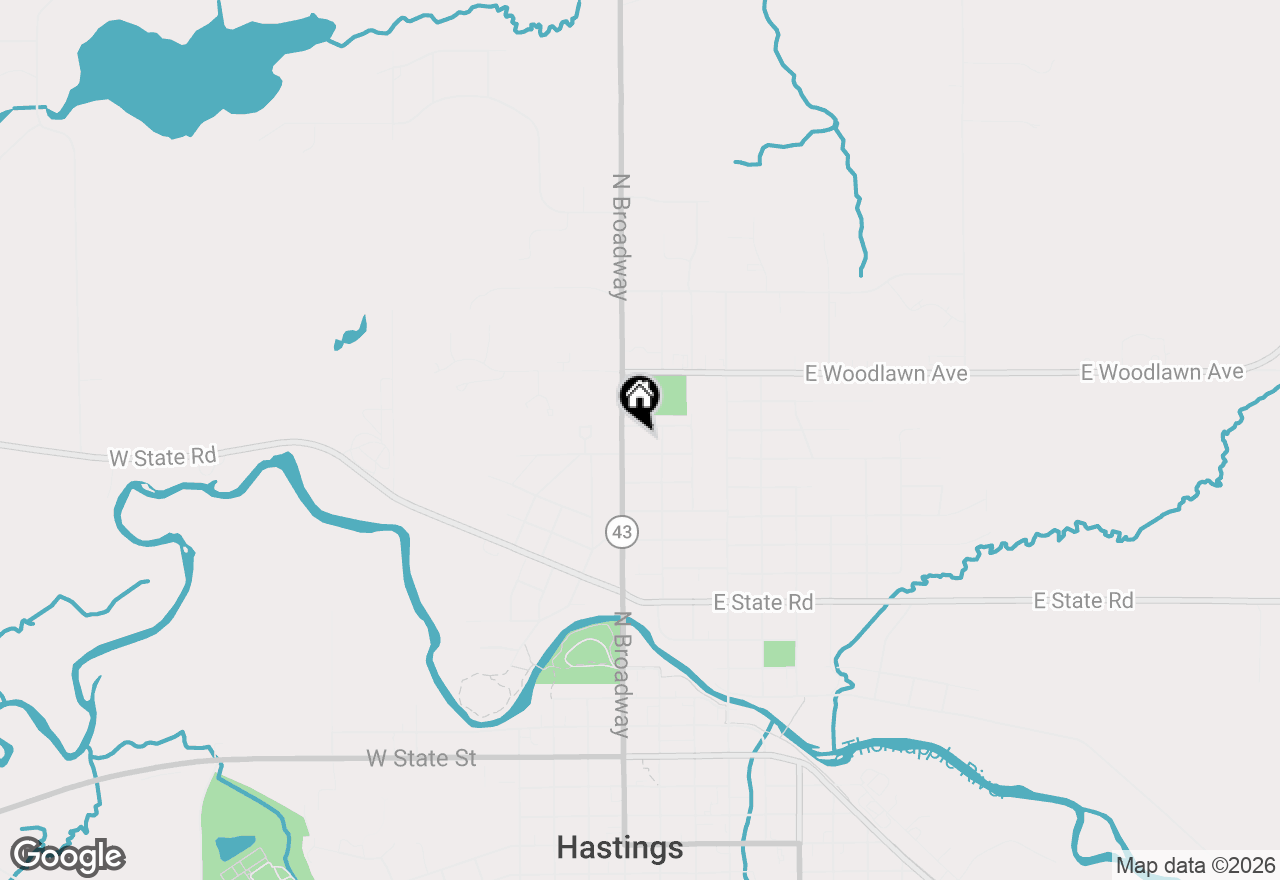 Map of 240 W Amy Street, Hastings, MI 49058