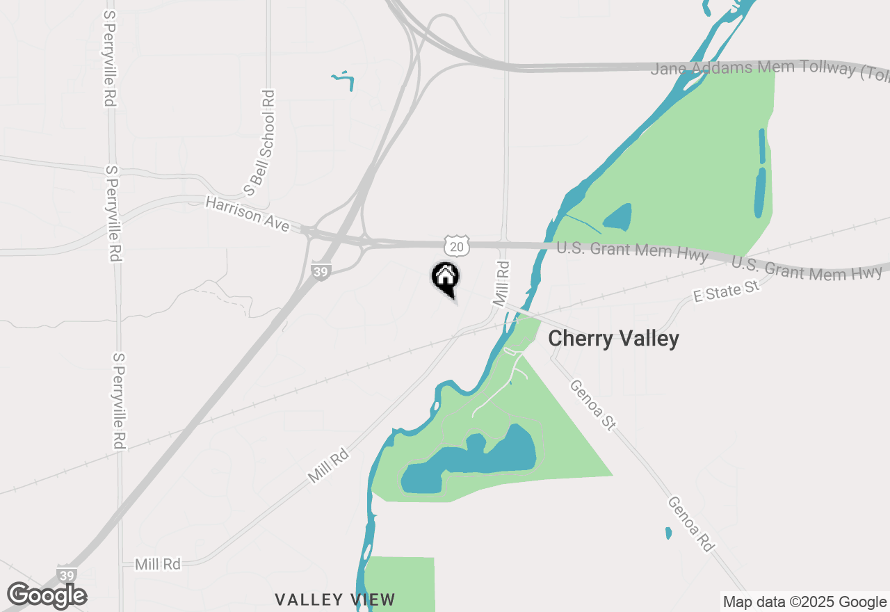 Map of 204 S Ulster Street, Cherry Valley, IL 61016