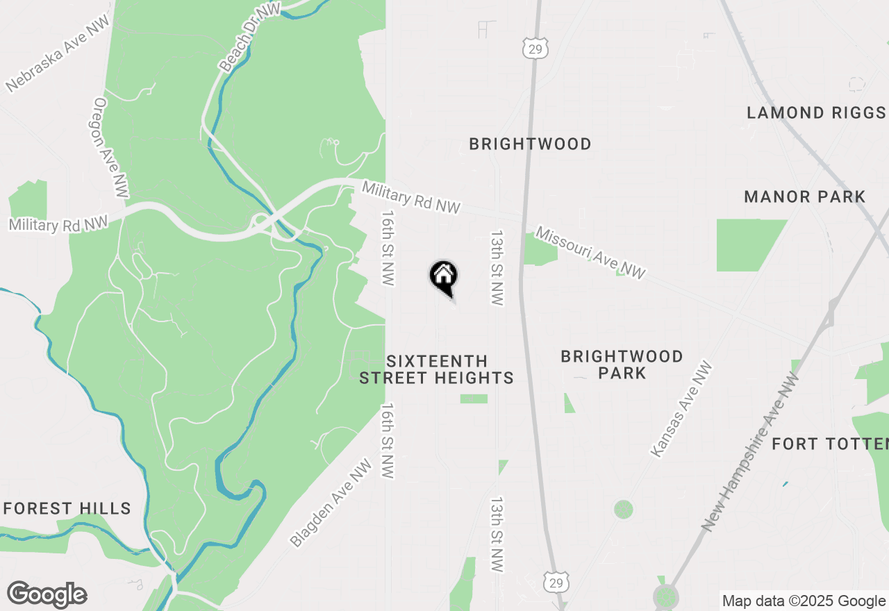 Map of 1352 Longfellow Street Nw #205, Washington, DC 20011