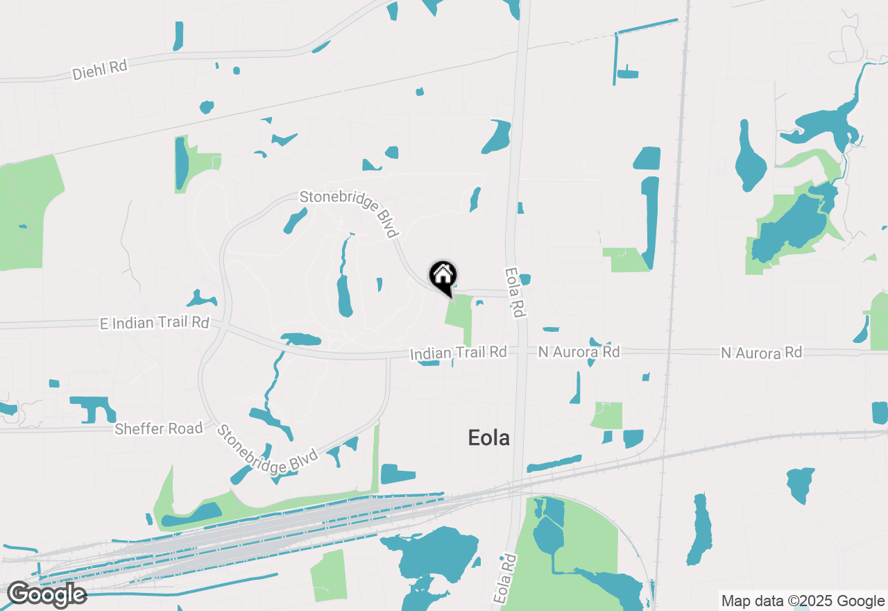 Map of 1265 Radford Drive, Aurora, IL 60502