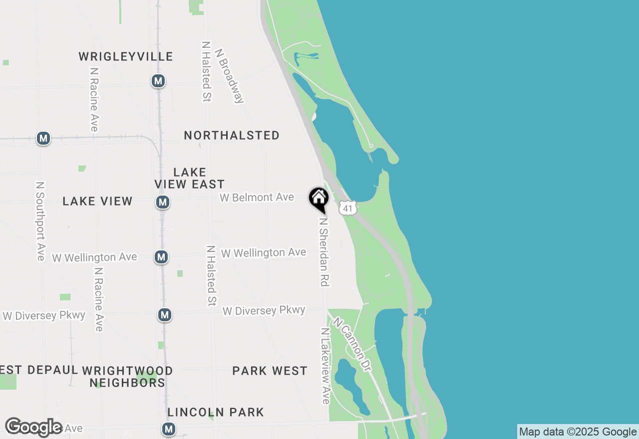 Map of 405 W Briar Place #CG, Chicago, IL 60657