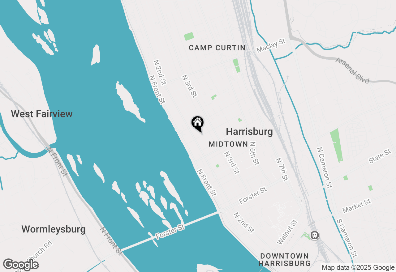 Map of 1622 Penn Street, Harrisburg, PA 17102