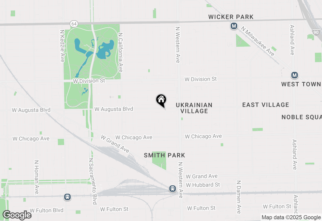 Map of 2515 W Augusta Boulevard #2N, Chicago, IL 60622