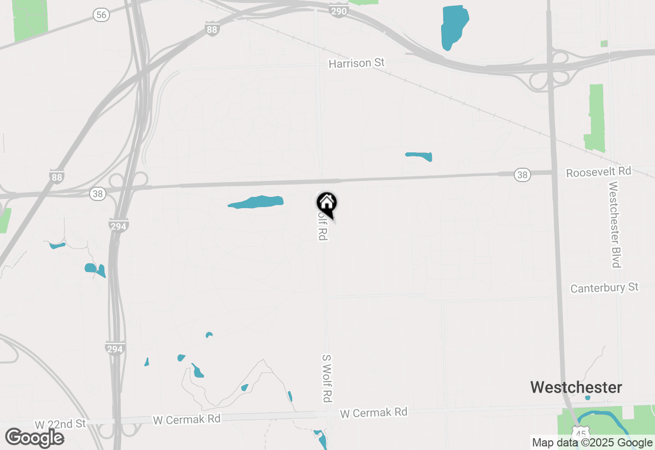 Map of 1327 S Wolf Road, Hillside, IL 60162