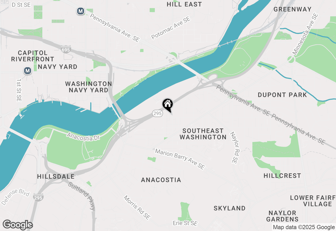 Map of 1614 Q Street Se, Washington, DC 20020