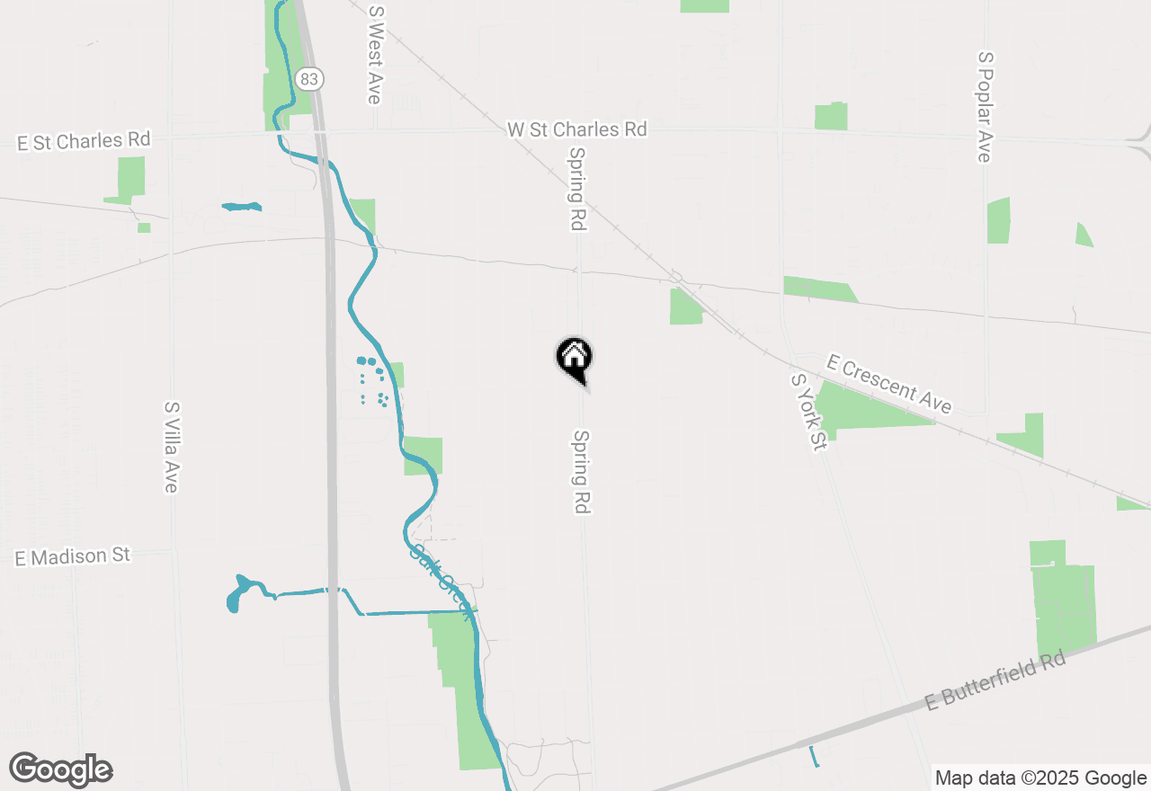 Map of 634 S Spring Road, Elmhurst, IL 60126