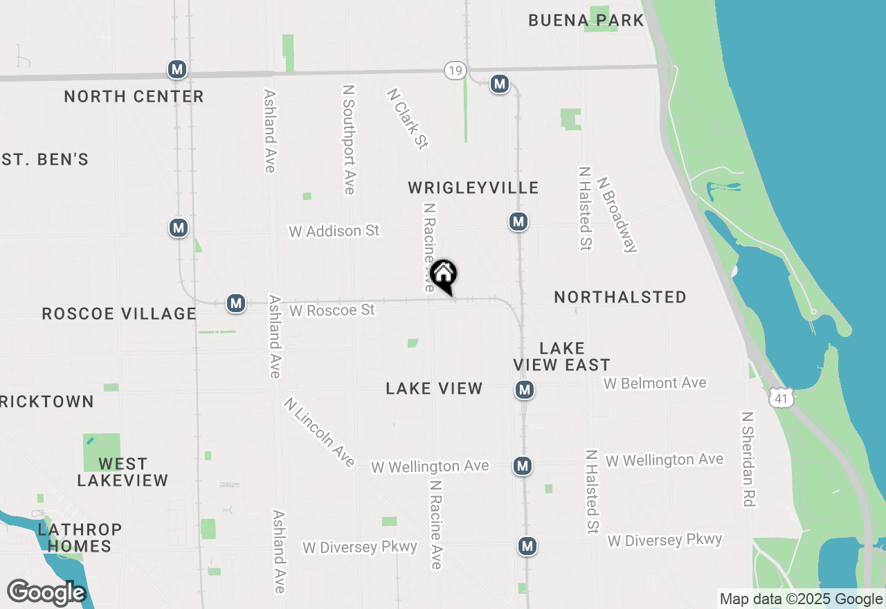 Map of 1140 W Roscoe Street #1, Chicago, IL 60657