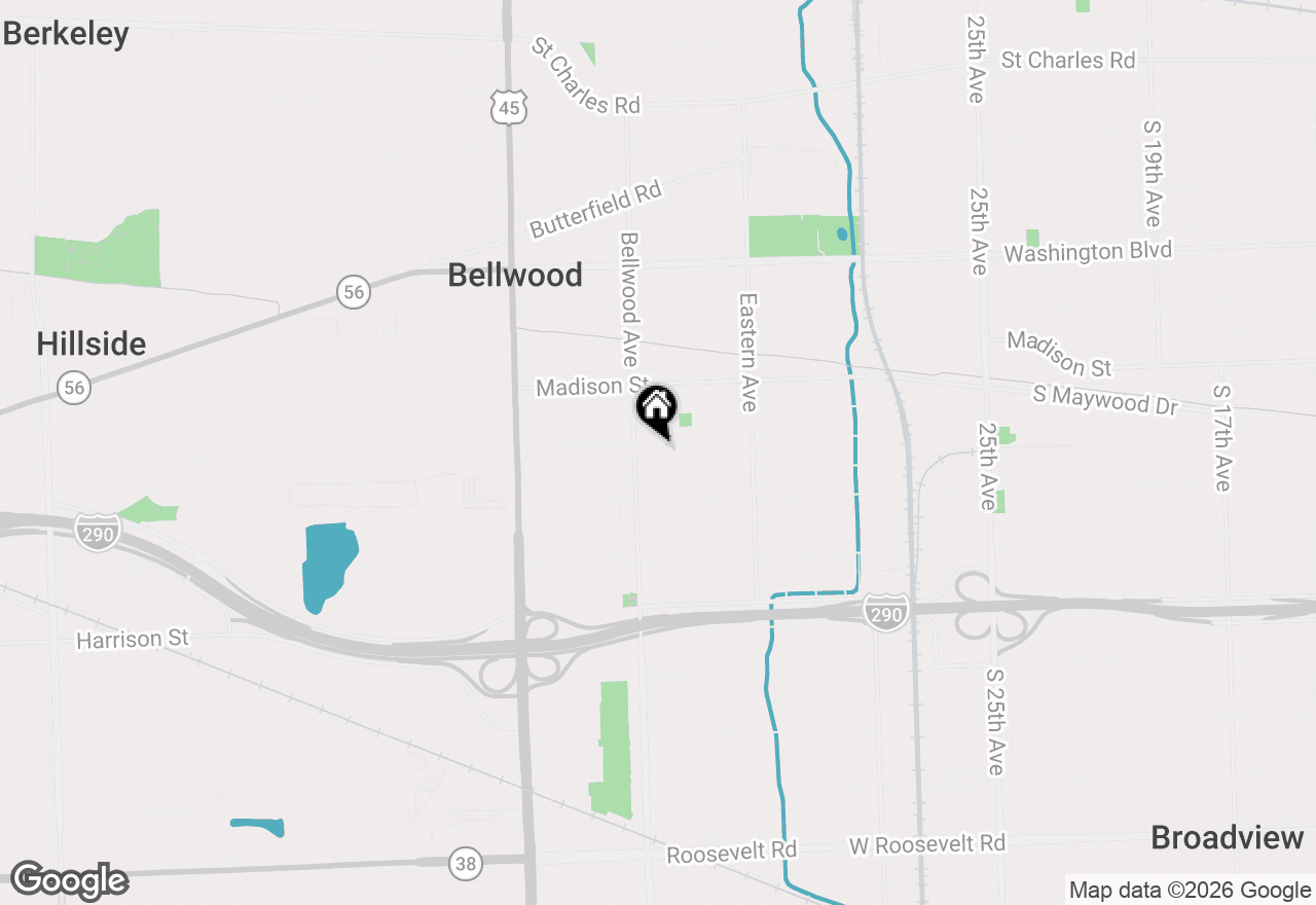 Map of 3604 Wilcox Avenue, Bellwood, IL 60104