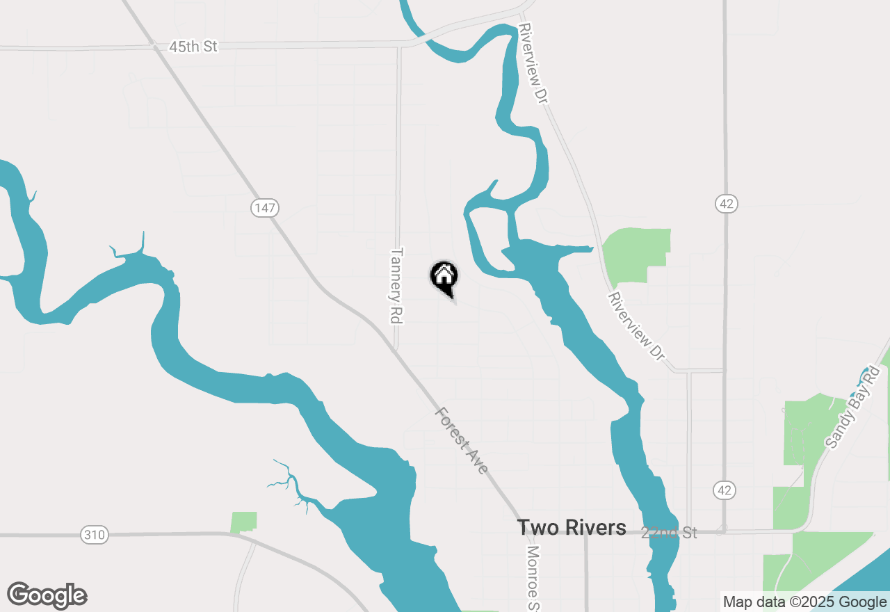 Map of 3217 Prairie St, Two Rivers, WI 54241