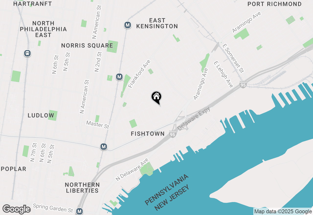 Map of 1350 E Hewson Street, Philadelphia, PA 19125