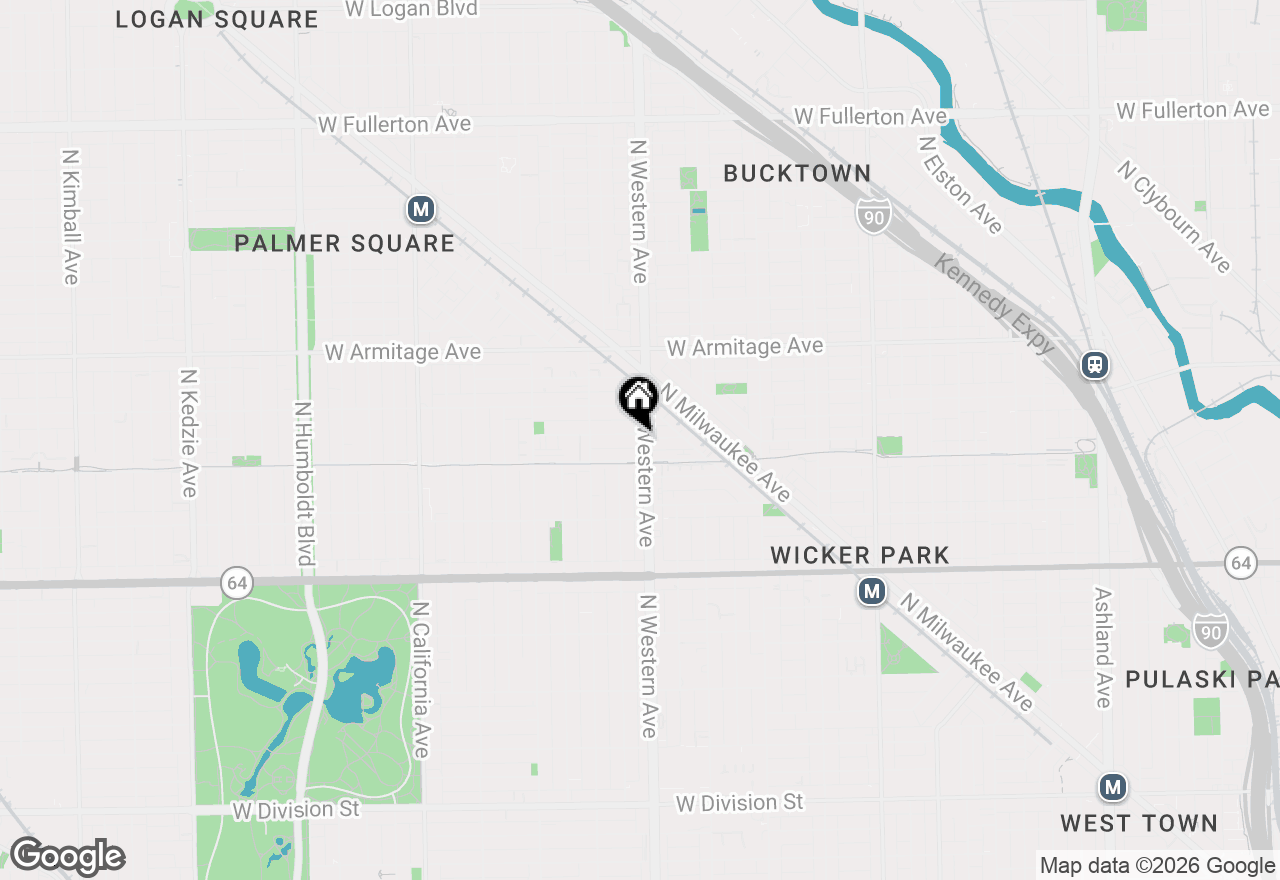 Map of 2407 W Moffat Street #1, Chicago, IL 60647