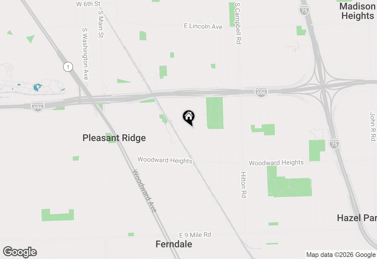 Map of 3060 Minerva Street, Ferndale, MI 48220