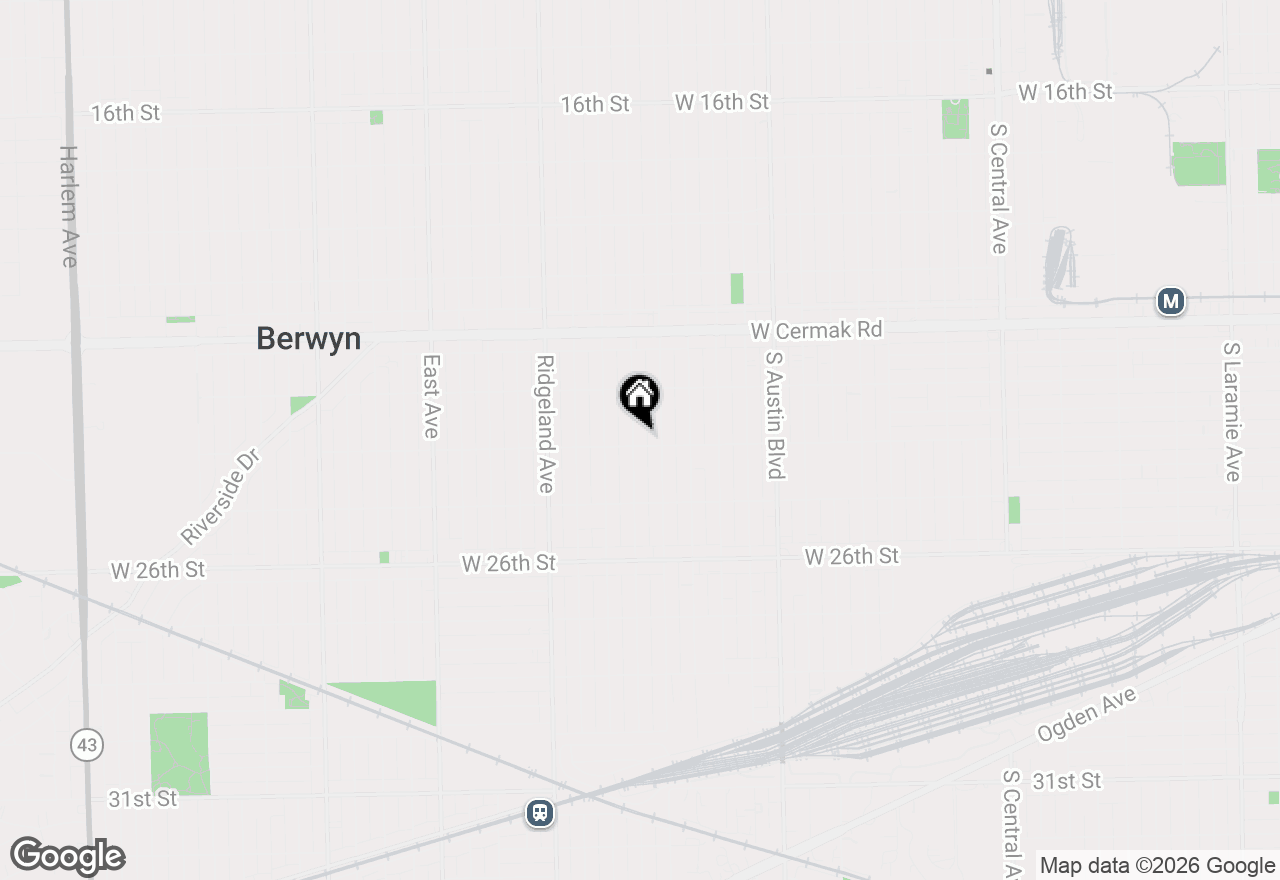 Map of 2345 Harvey Avenue, Berwyn, IL 60402