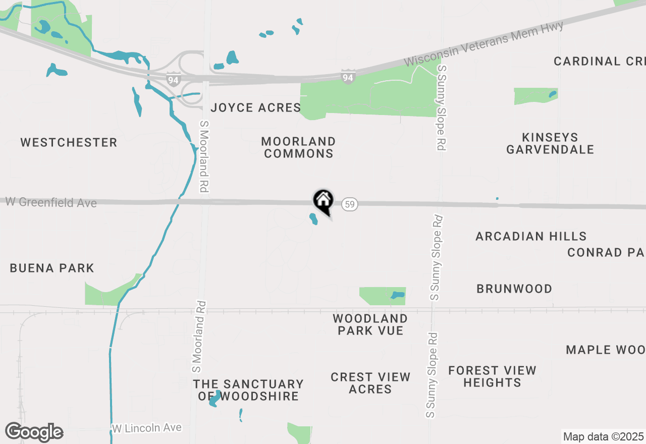 Map of 1501 S Sherwood Dr, New Berlin, WI 53151