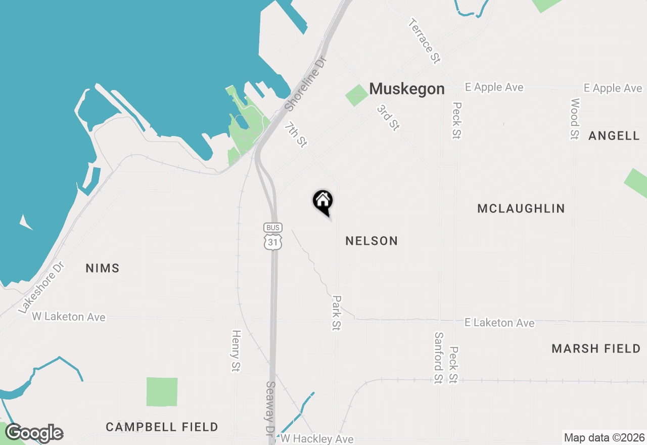 Map of 1468 8th Street, Muskegon, MI 49441