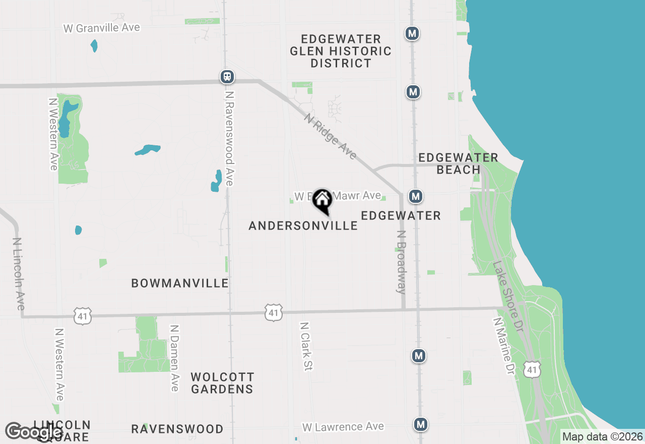 Map of 1446 W Catalpa Avenue, Chicago, IL 60640