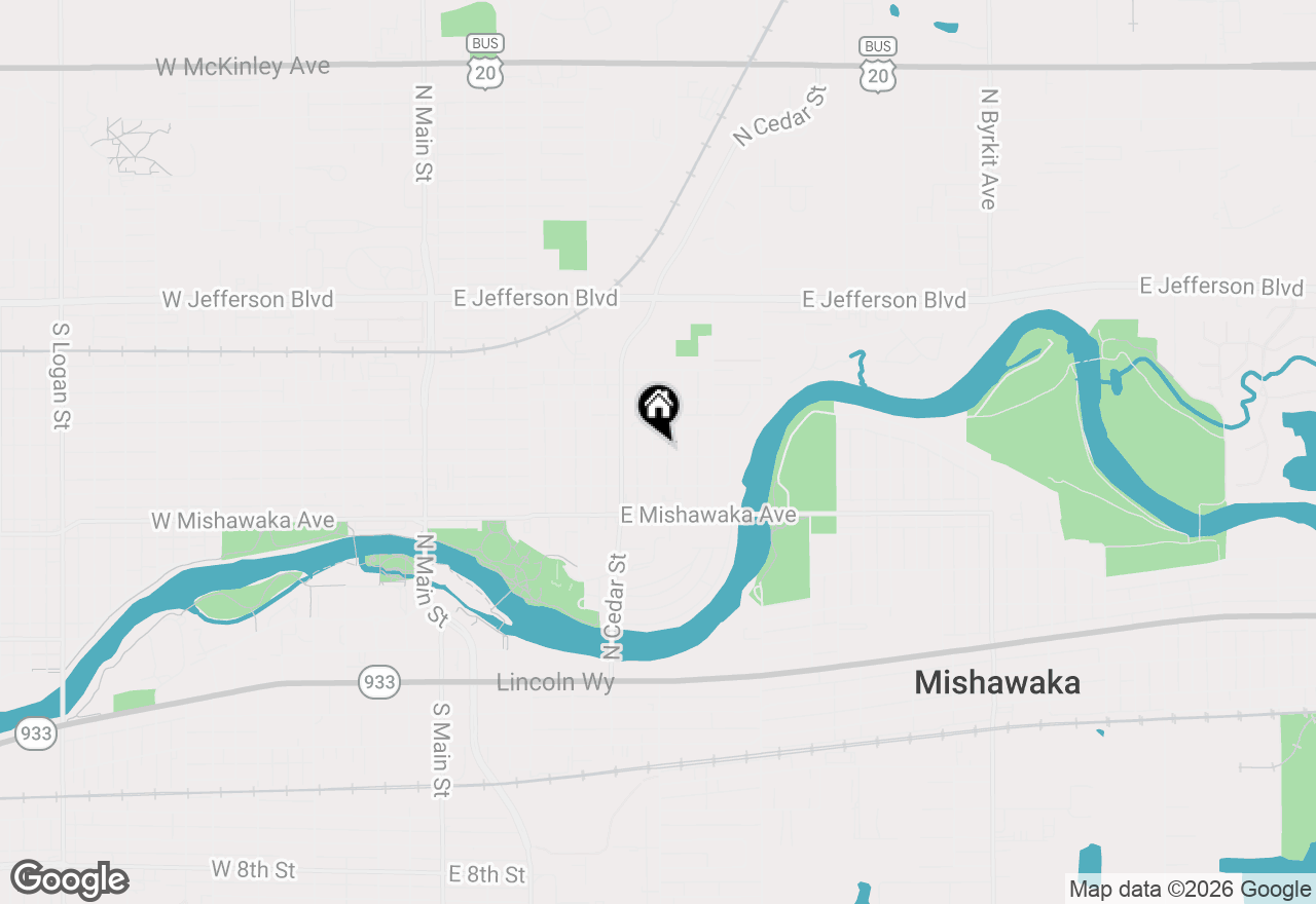 Map of 806 E Lawrence Street, Mishawaka, IN 46545