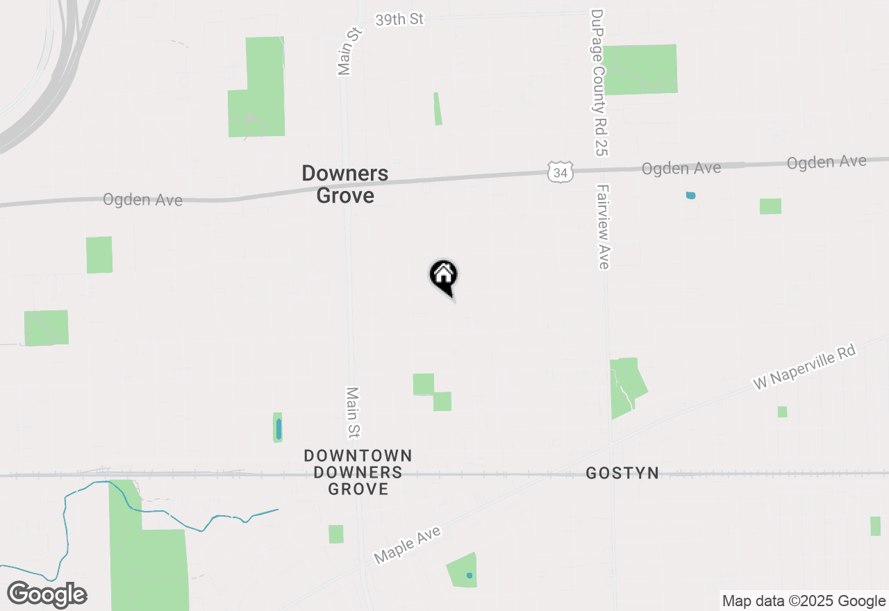 Map of 4610 Elm Street, Downers Grove, IL 60515