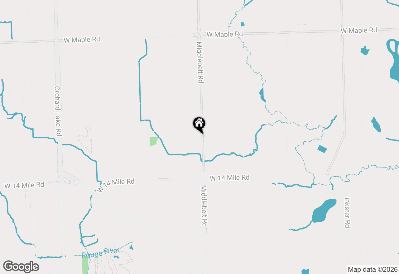Map of 5303 W Briarcliff Knoll Drive, West Bloomfield, MI 48322