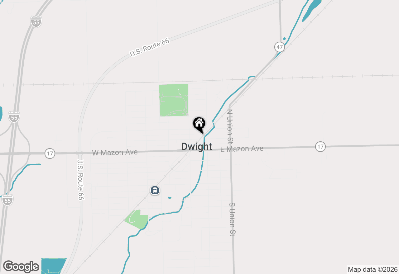 Map of 214 E Seminole Street, Dwight, IL 60420