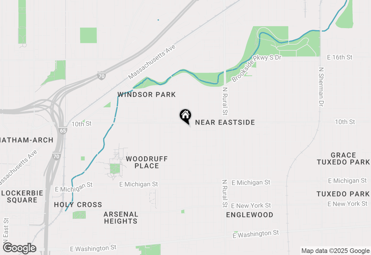 Map of 941 N Beville Avenue, Indianapolis, IN 46201