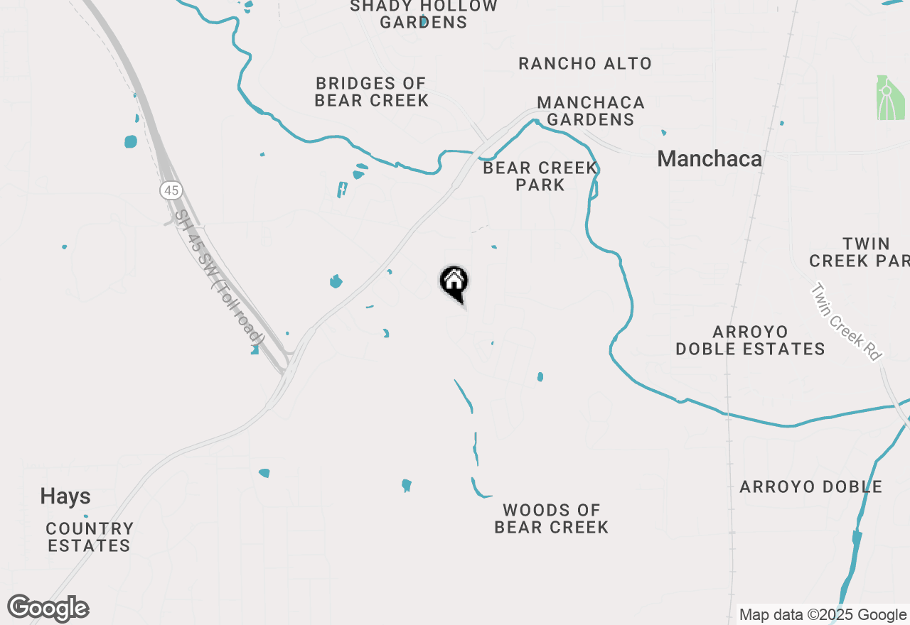Map of 1912 Bobbywoods Ln, Manchaca, TX 78652