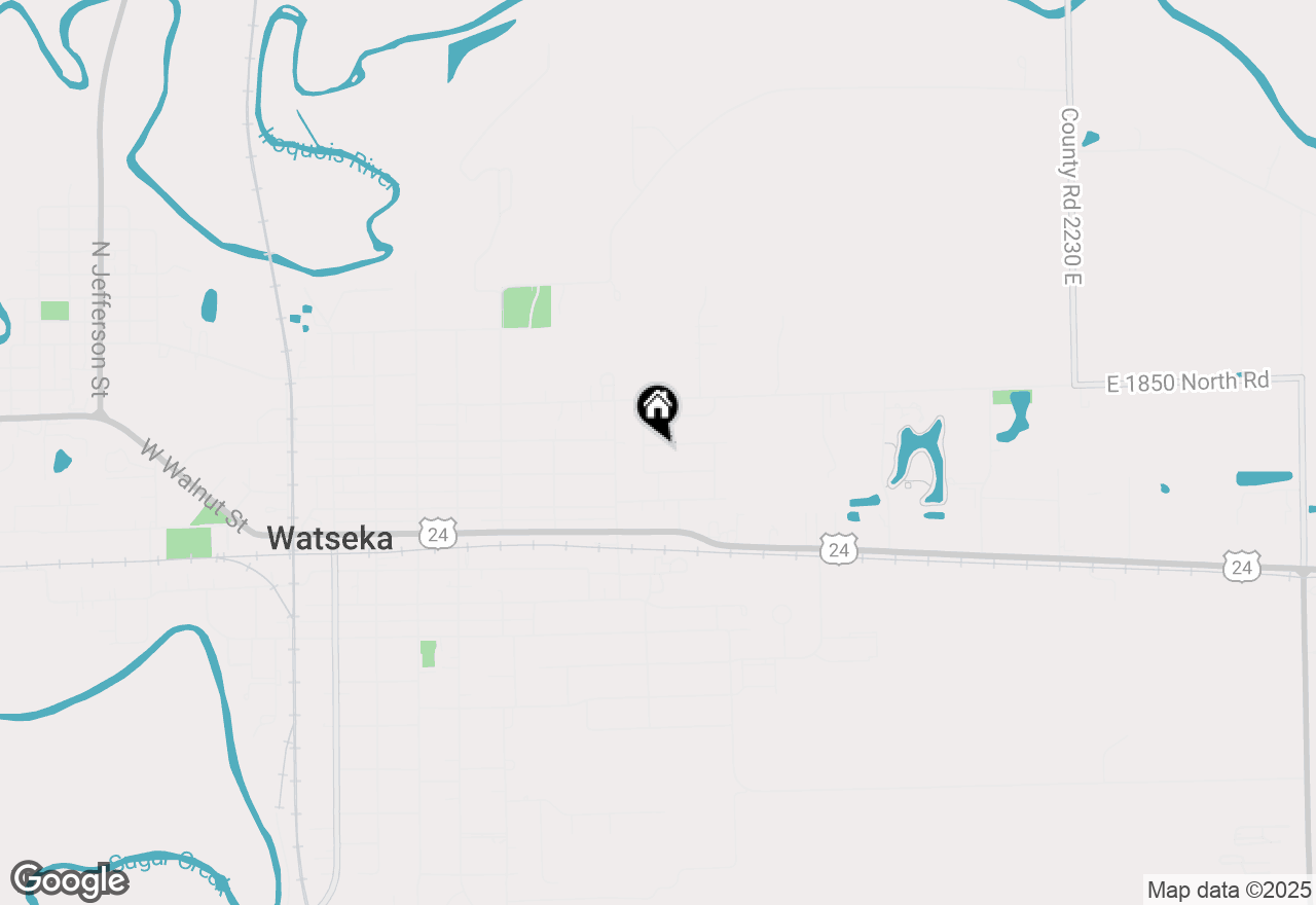 Map of 703 E Rosewood Street, Watseka, IL 60970
