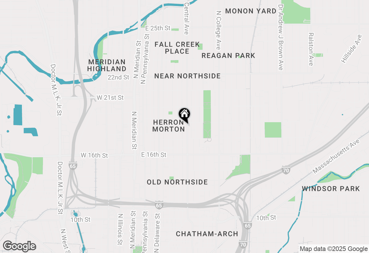 Map of 1822 Central Avenue, Indianapolis, IN 46202