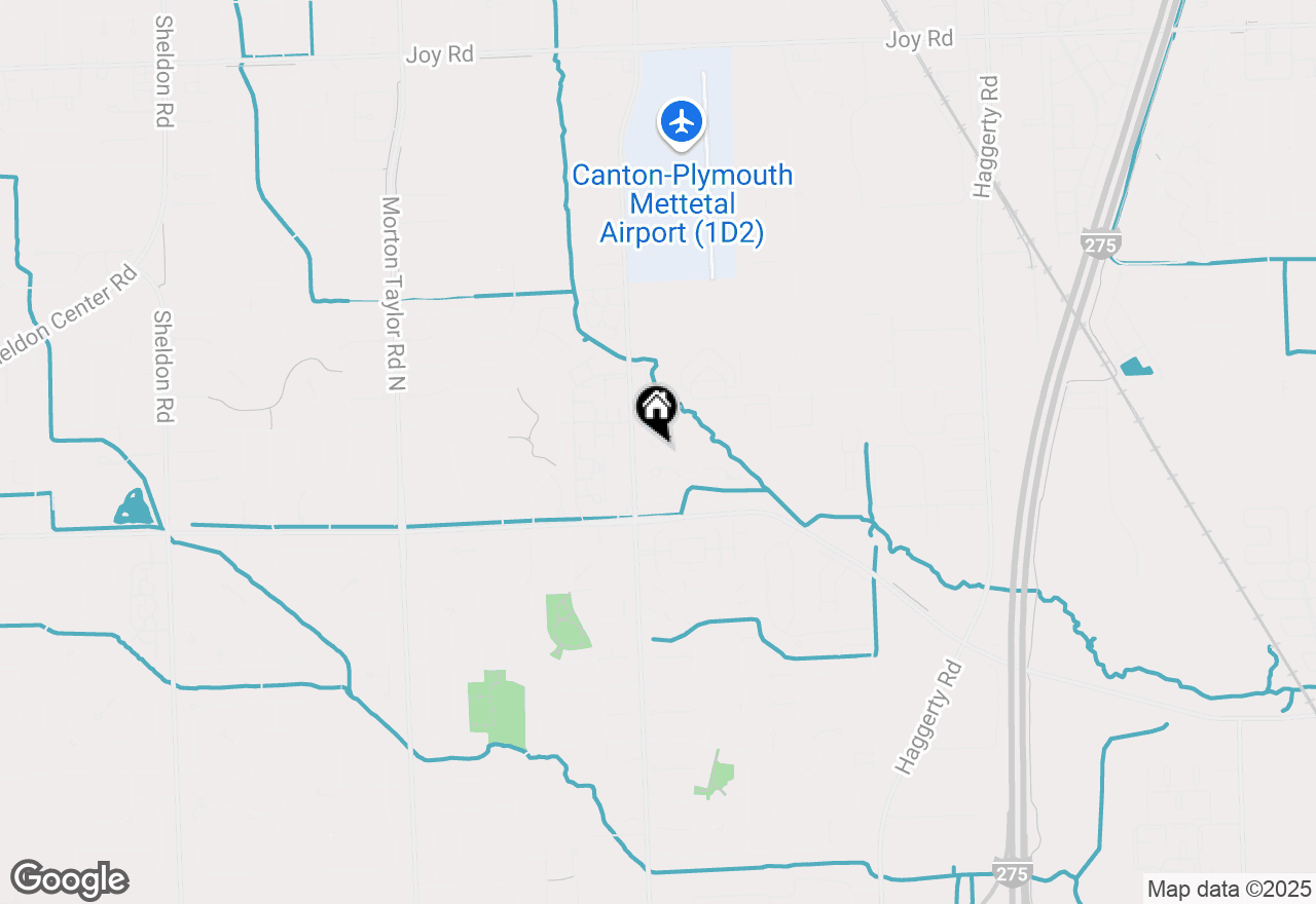 Map of 7487 Green Meadow Lane, Canton, MI 48187