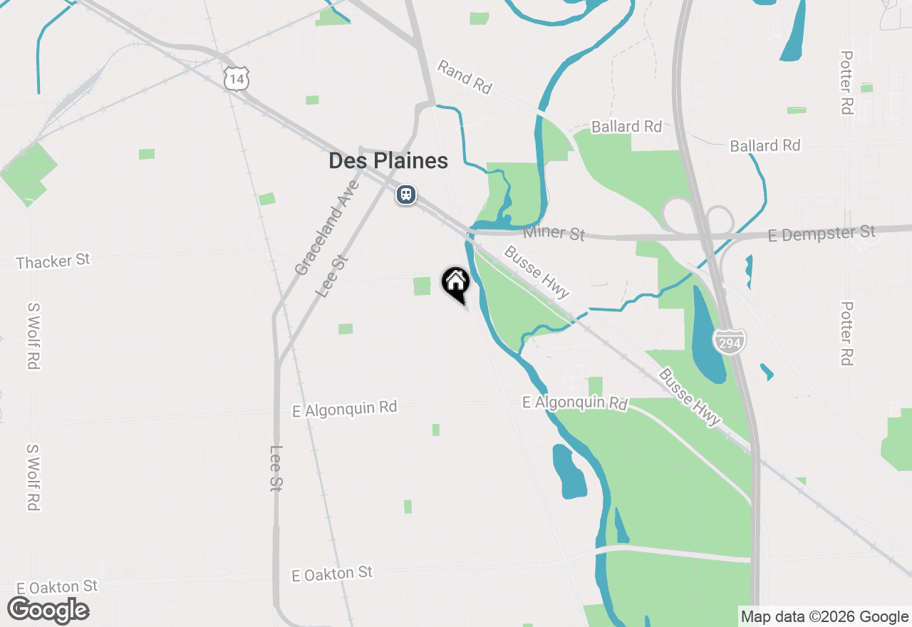 Map of 1638 Oakwood Avenue, Des Plaines, IL 60016