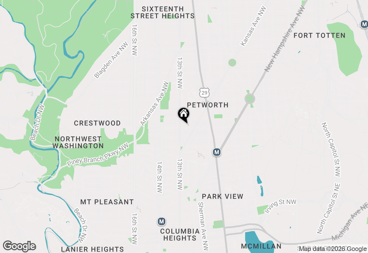 Map of 1239 Shepherd Street Nw, Washington, DC 20011