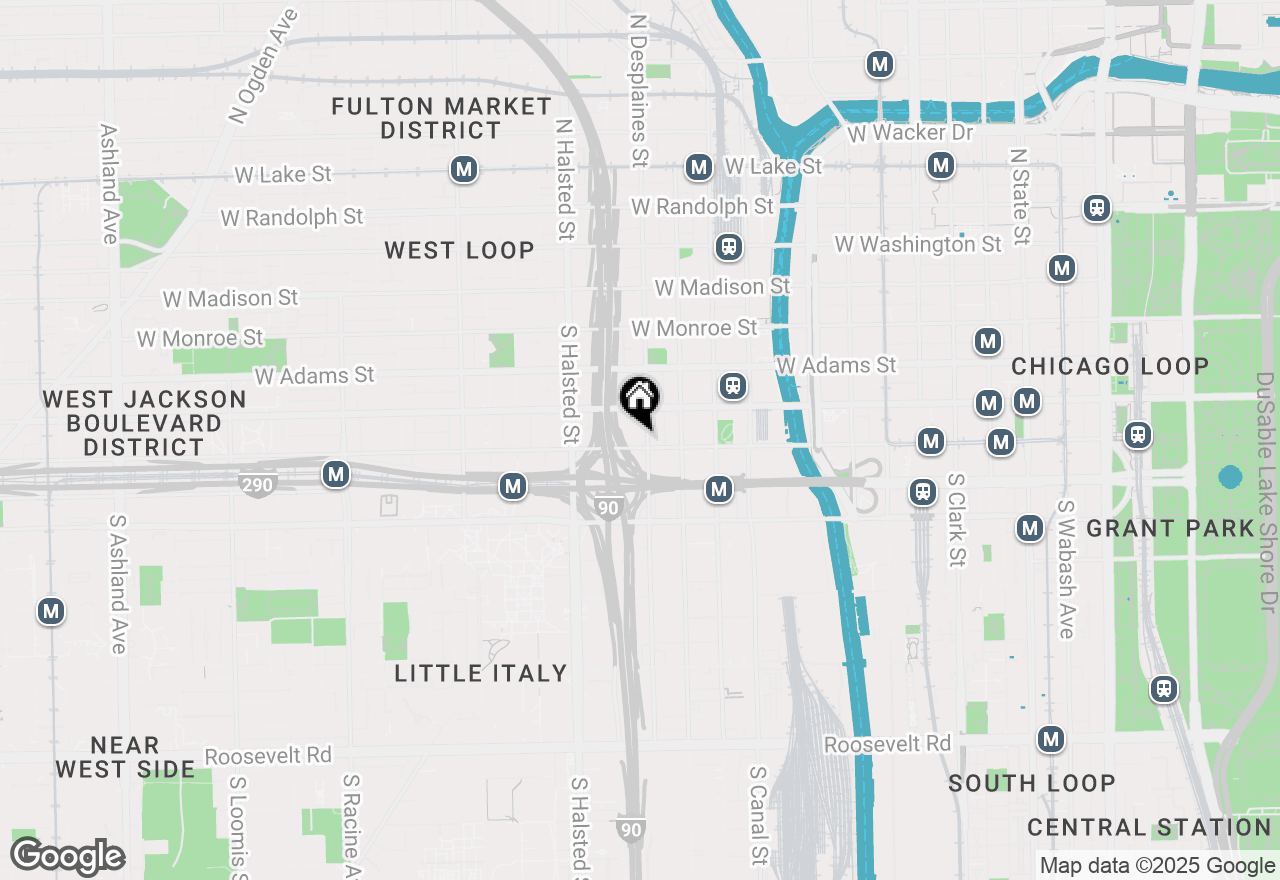 Map of 700 W Van Buren Street #PH3, Chicago, IL 60607