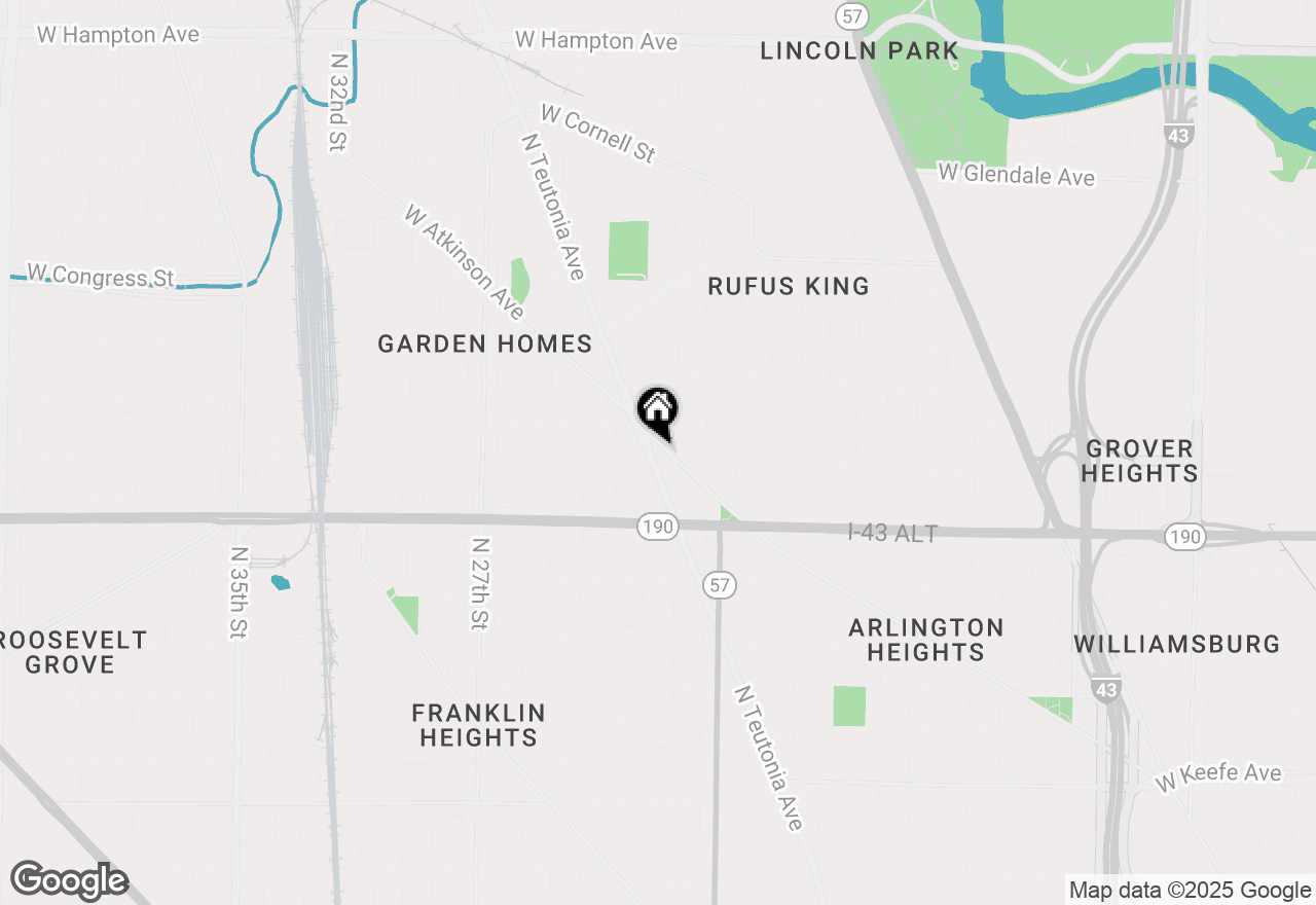 Map of 4126 N Teutonia Ave, Milwaukee, WI 53209