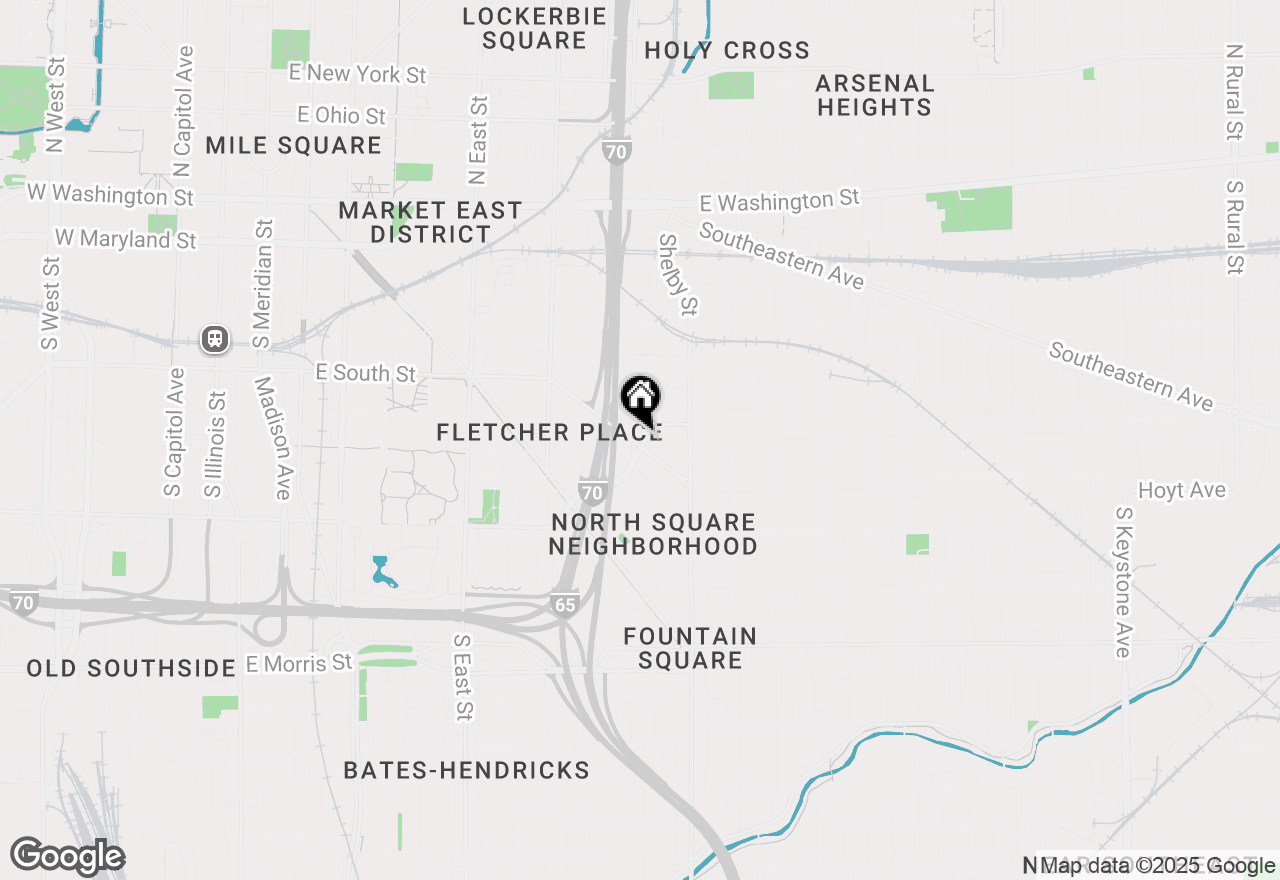 Map of 880 Fletcher Avenue, Indianapolis, IN 46203