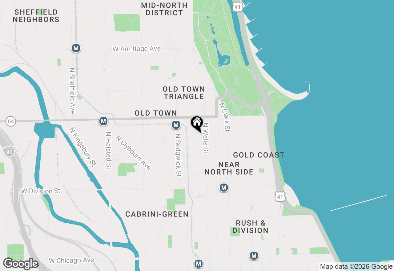 Map of 1454 N Wieland Street, Chicago, IL 60610