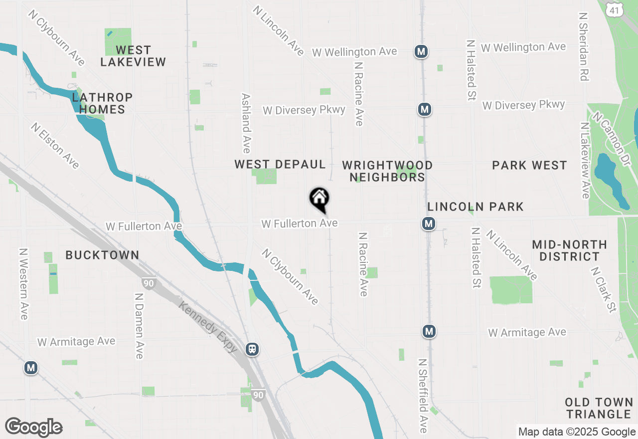 Map of 1350 W Fullerton Avenue #314, Chicago, IL 60614