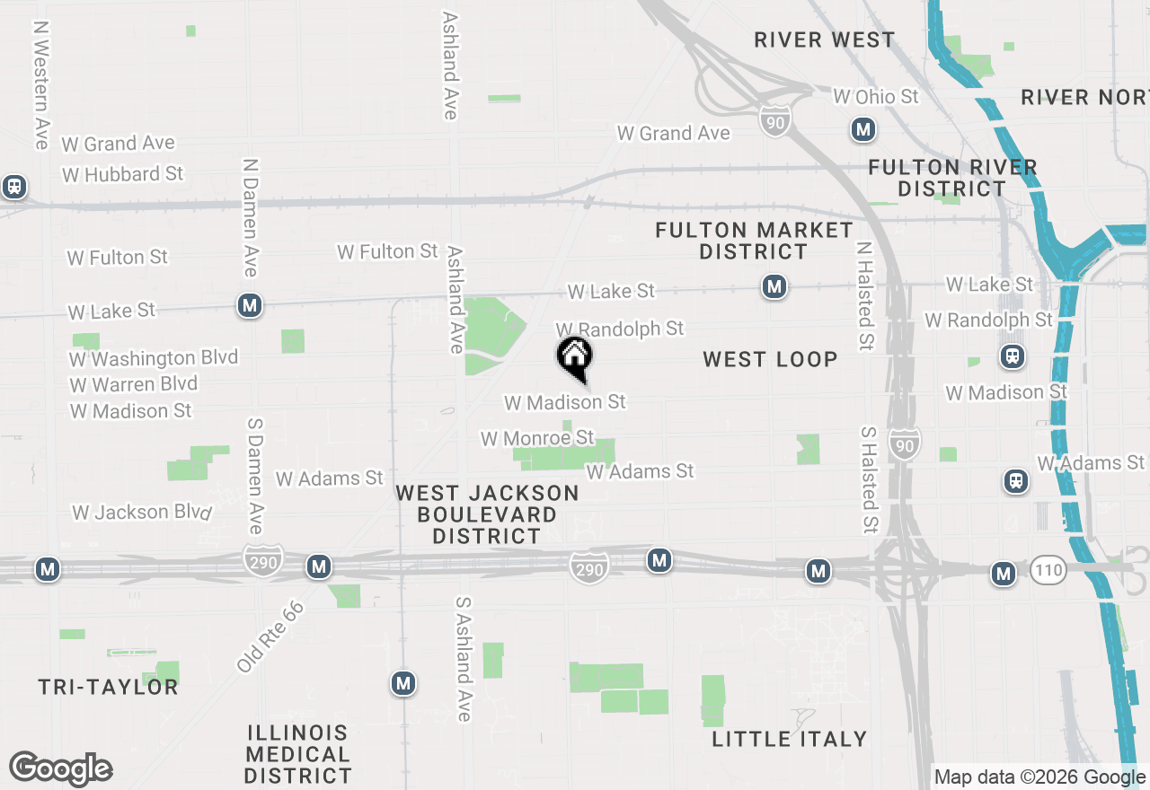 Map of 1344 W Madison Street #201, Chicago, IL 60607