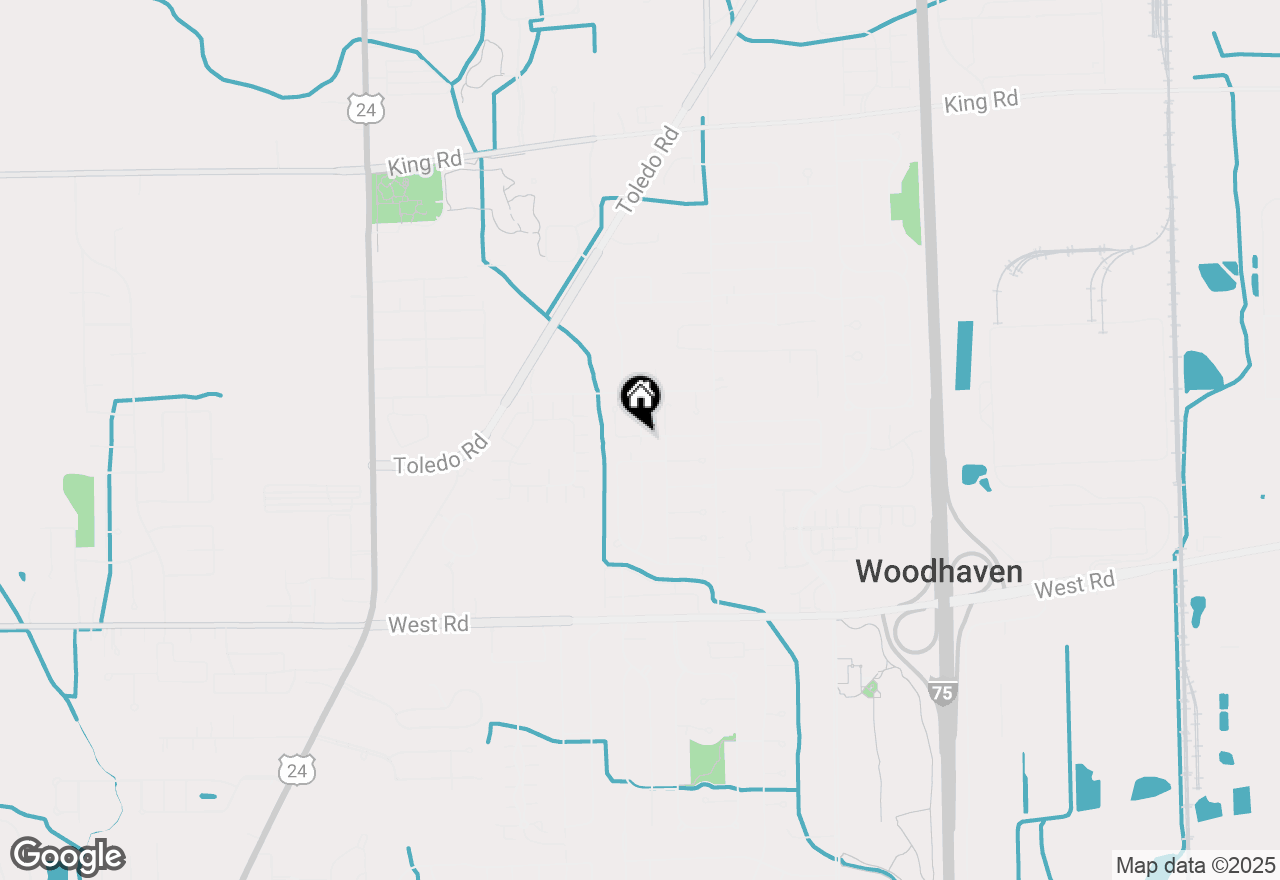 Map of 22665 Hillcrest Court, Woodhaven, MI 48183