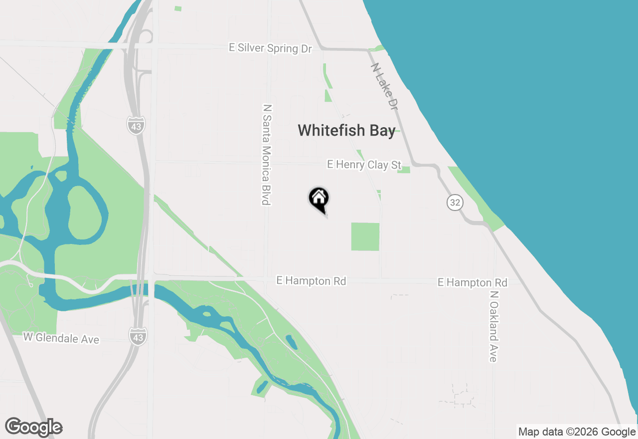 Map of 630 E Fairmount Ave, Whitefish Bay, WI 53217