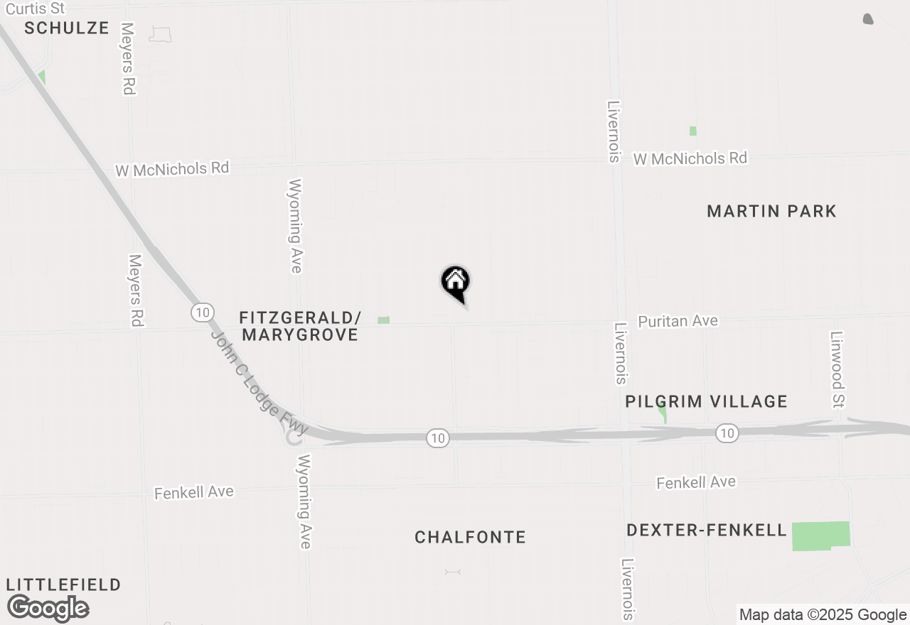 Map of 16138 Greenlawn Street, Detroit, MI 48221