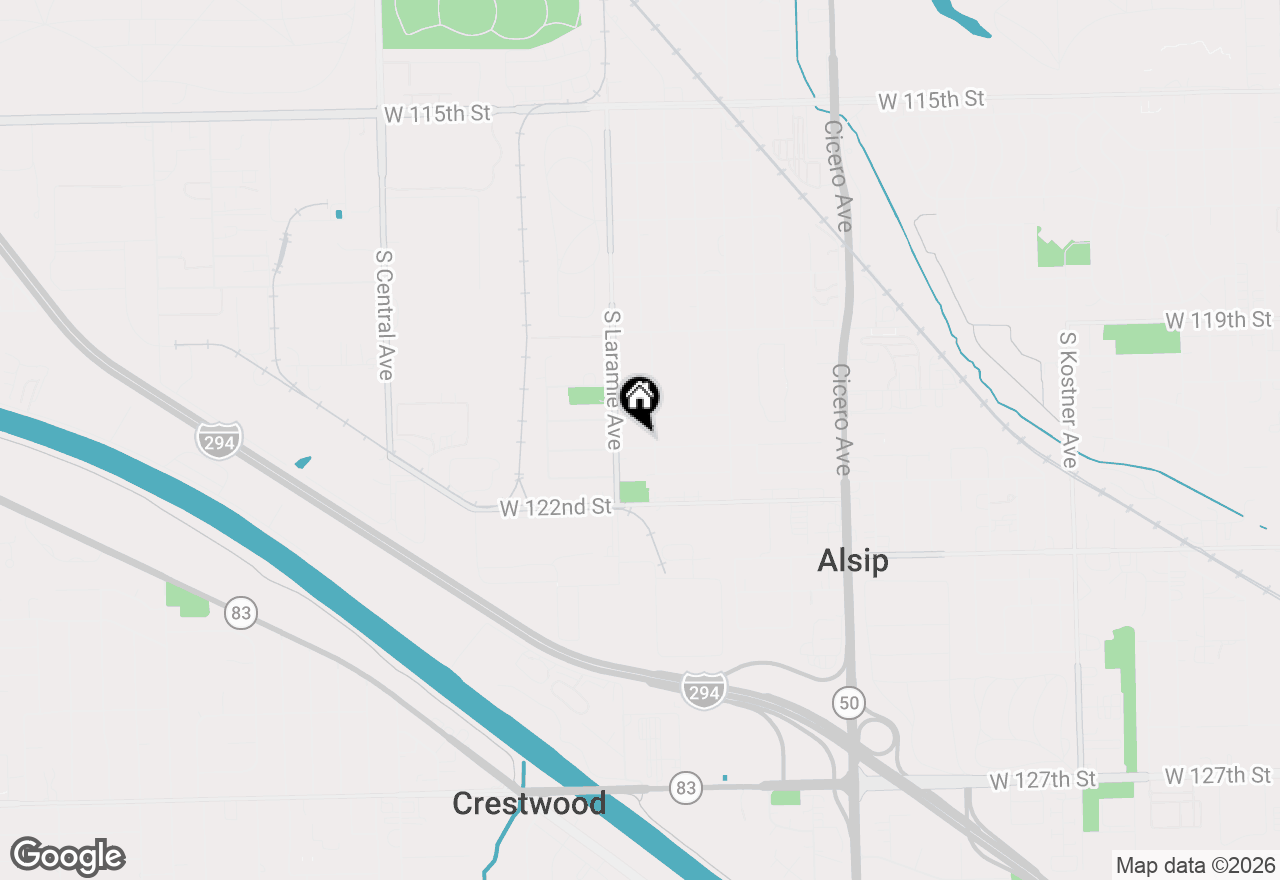 Map of 5138 W 121st Street, Alsip, IL 60803