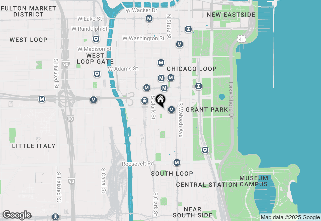 Map of 600 S Dearborn Street #1604, Chicago, IL 60605