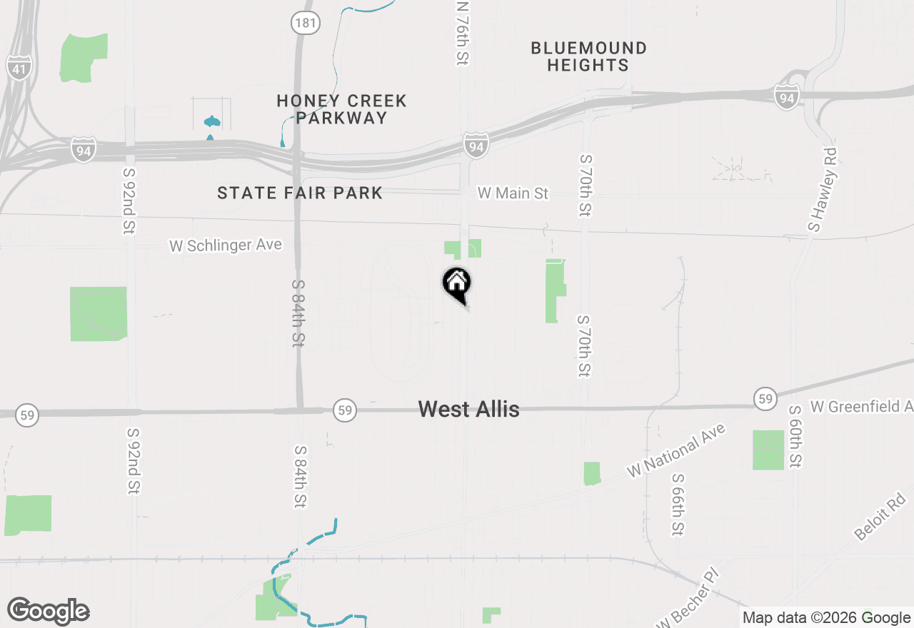 Map of 1025 S 76th St, West Allis, WI 53214