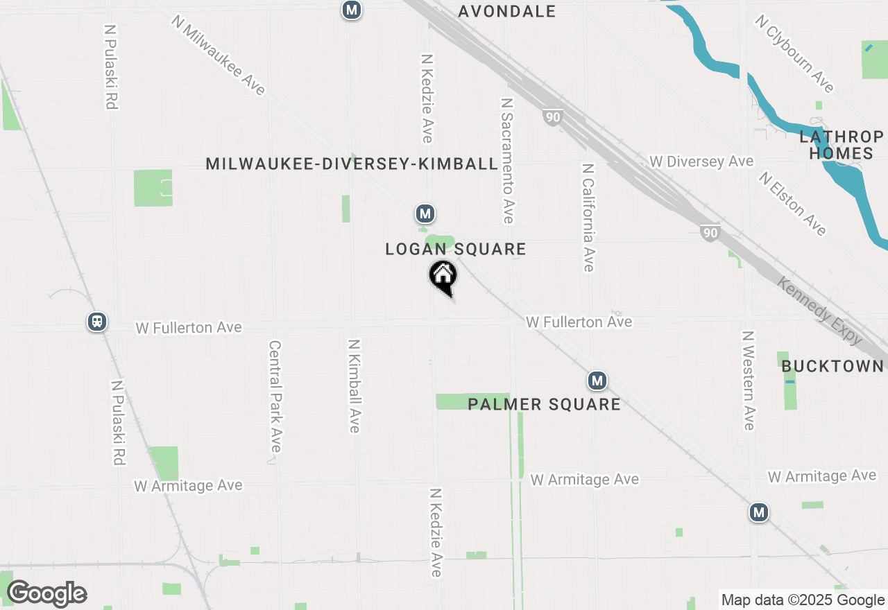 Map of 2423 N Kedzie Boulevard #3, Chicago, IL 60647